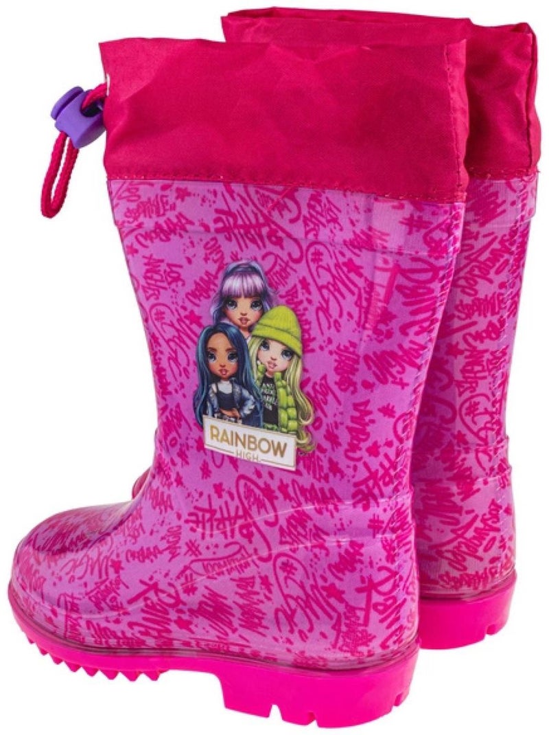 Coqui - Bottes de pluie motif/style Rainbow High PERLETTI Rose - Kiabi