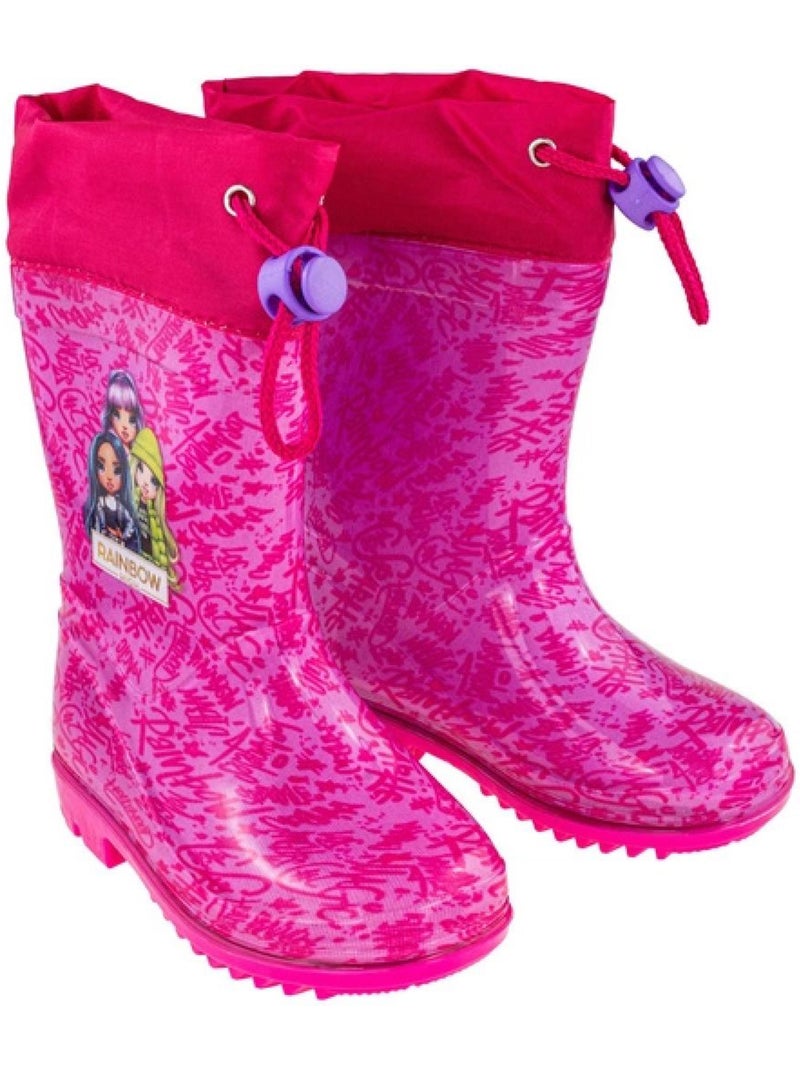 Coqui - Bottes de pluie motif/style Rainbow High PERLETTI Rose - Kiabi