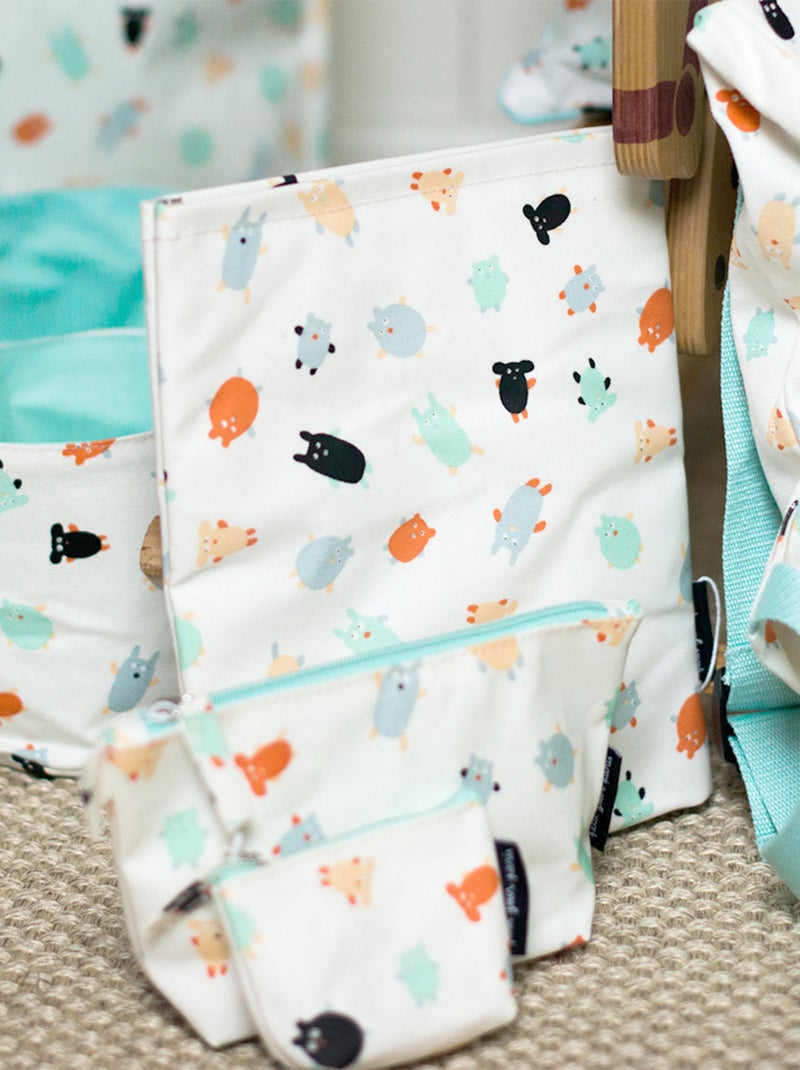 Corbeille À Jouets / Linge Les Doudous Blanc Bleu - Kiabi