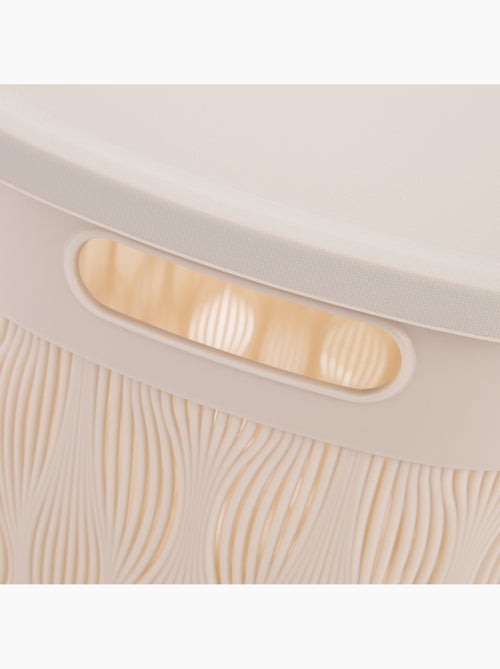 Corbeille à linge 40L avec couvercle LEAF - Kiabi