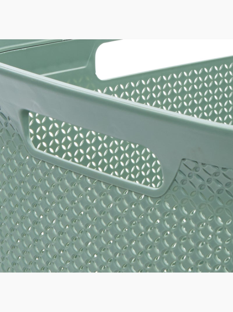 Corbeille à linge 45l avec poignées scandi Vert - Kiabi