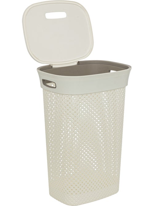 Corbeille à linge 60L avec couvercle - Kiabi