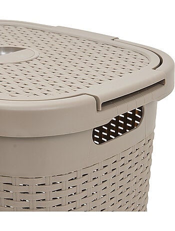 Corbeille à linge 60L avec couvercle RATTAN