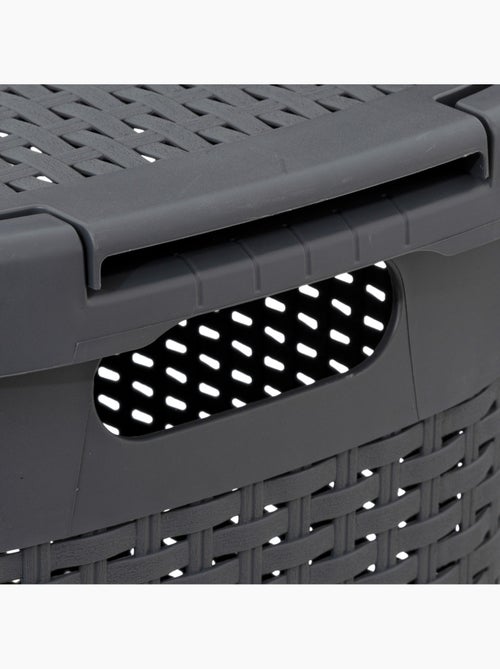Corbeille à linge 60L avec couvercle RATTAN - Kiabi