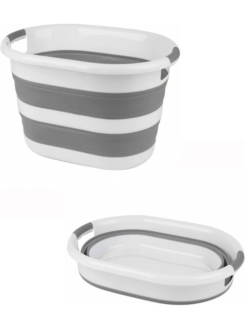 Corbeille à Linge Pliable, 27 L, Gris/ - Kiabi