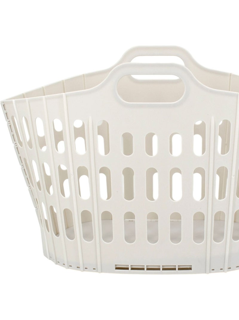 Corbeille à linge pliante Ecru - Kiabi