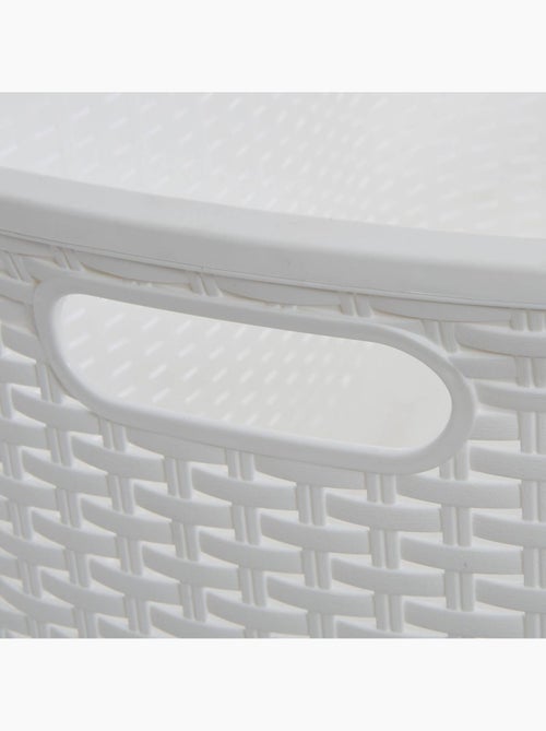 Corbeille à linge rectangulaire en rattan - Kiabi