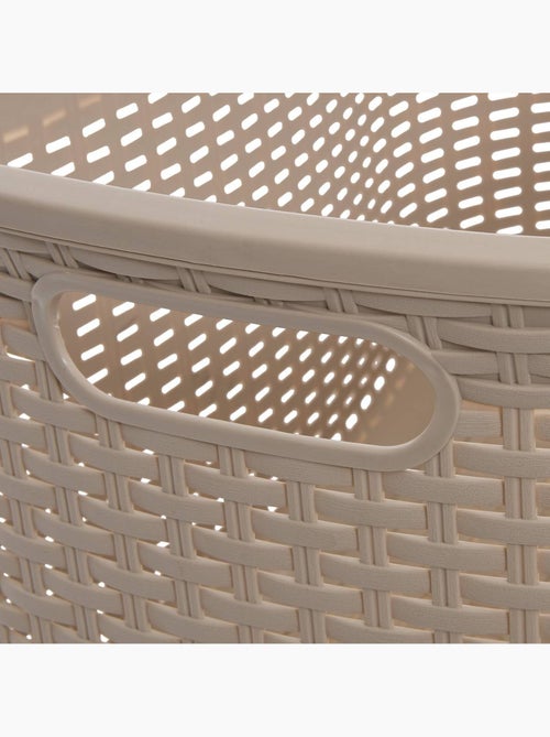 Corbeille à linge rectangulaire en rattan - Kiabi