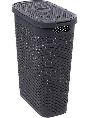 Corbeille à linge slim 40L RATTAN