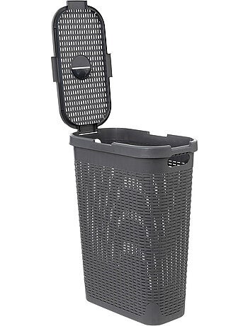 Corbeille à linge slim 40L RATTAN