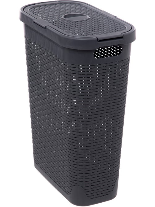 Corbeille à linge slim 40L RATTAN - Kiabi