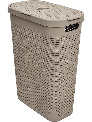 Corbeille à linge slim 40L RATTAN