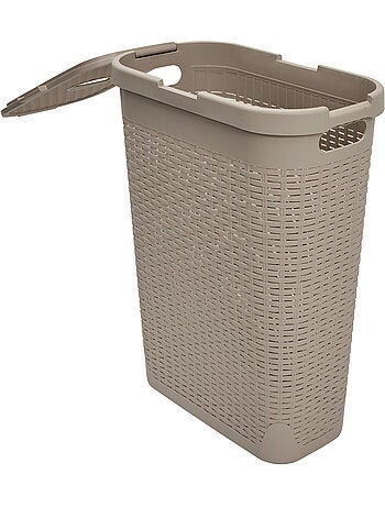 Corbeille à linge slim 40L RATTAN