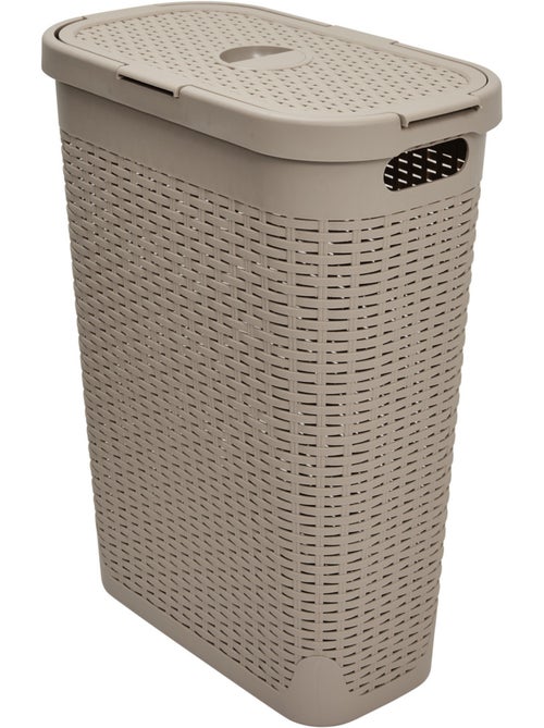 Corbeille à linge slim 40L RATTAN - Kiabi