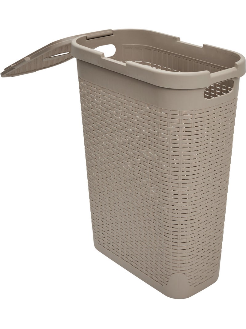 Corbeille à linge slim 40L RATTAN Lin - Kiabi