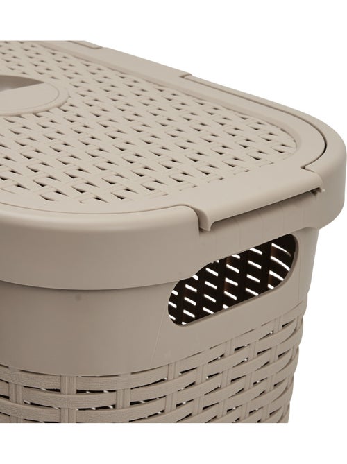 Corbeille à linge slim 40L RATTAN - Kiabi