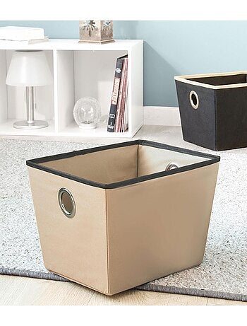 Corbeille Beige En Tissu Avec Oeillet