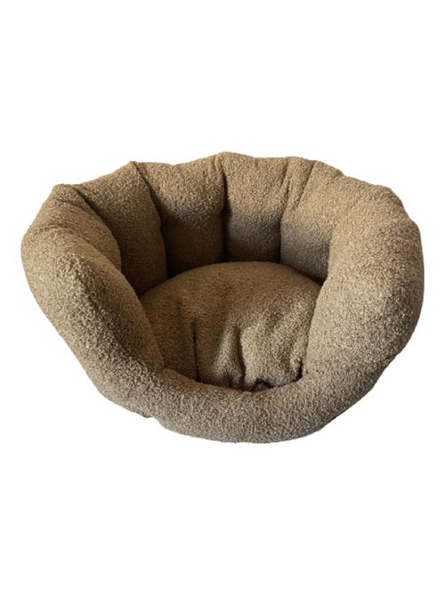 CORBEILLE CHAT BOUCLETTE BEIGE - Kiabi