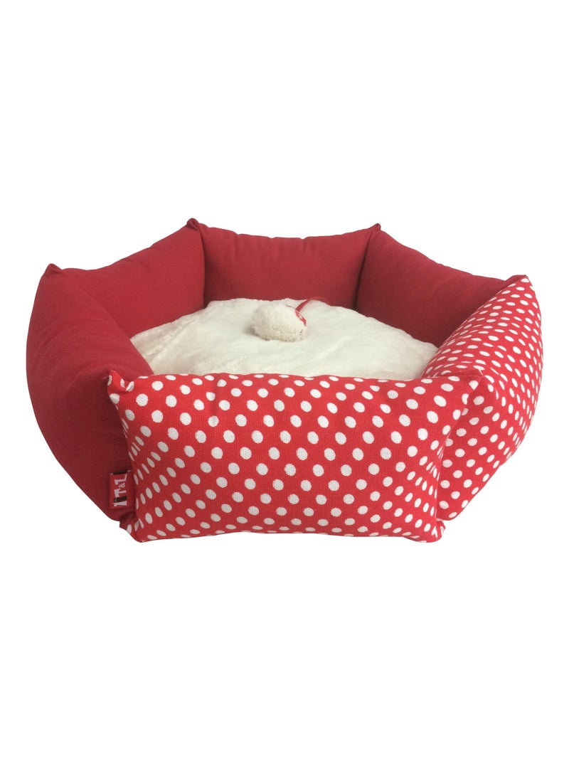 Corbeille chat fourrure Rouge - Kiabi