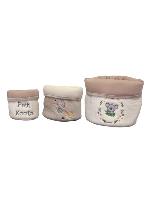 corbeille lot * 3  "PETIT KOALA" LES CHATOUNETS - Kiabi