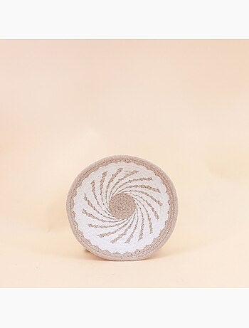 Corbeille murale ronde en corde imprimée 20cm