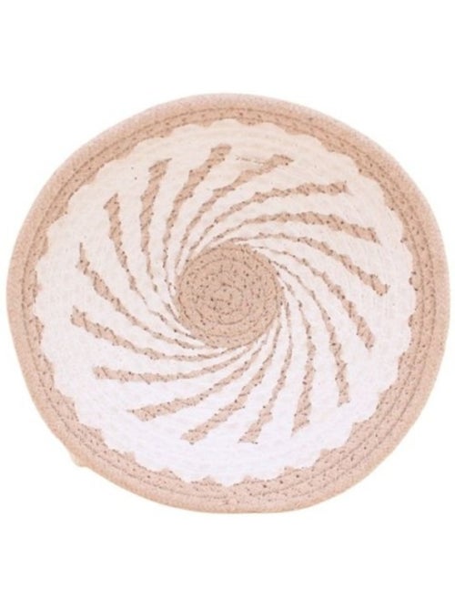 Corbeille murale ronde en corde imprimée 20cm - Kiabi Corbeille murale ronde en corde imprimée 20cm - Kiabi