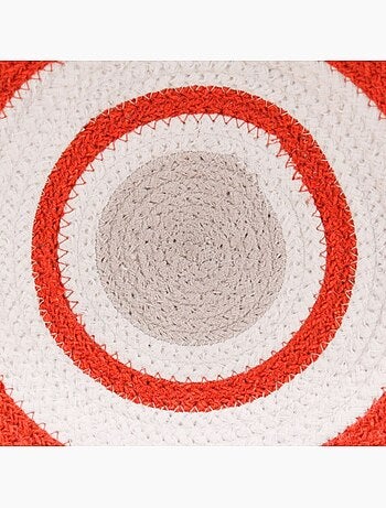 Corbeille murale ronde en corde imprimée 25cm