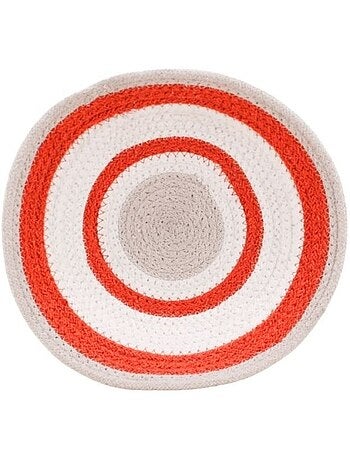 Corbeille murale ronde en corde imprimée 25cm