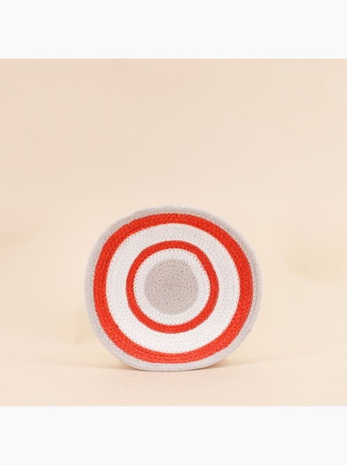 Corbeille murale ronde en corde imprimée 25cm - Kiabi