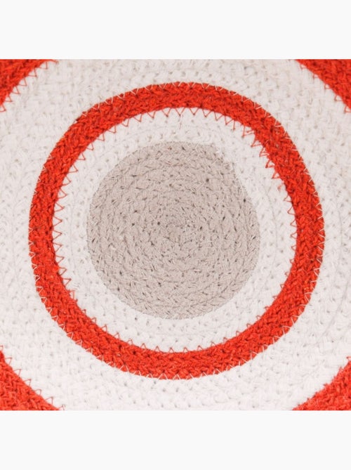 Corbeille murale ronde en corde imprimée 25cm - Kiabi
