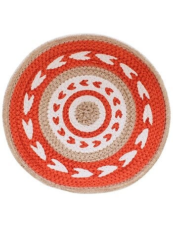 Corbeille murale ronde en corde imprimée 30cm