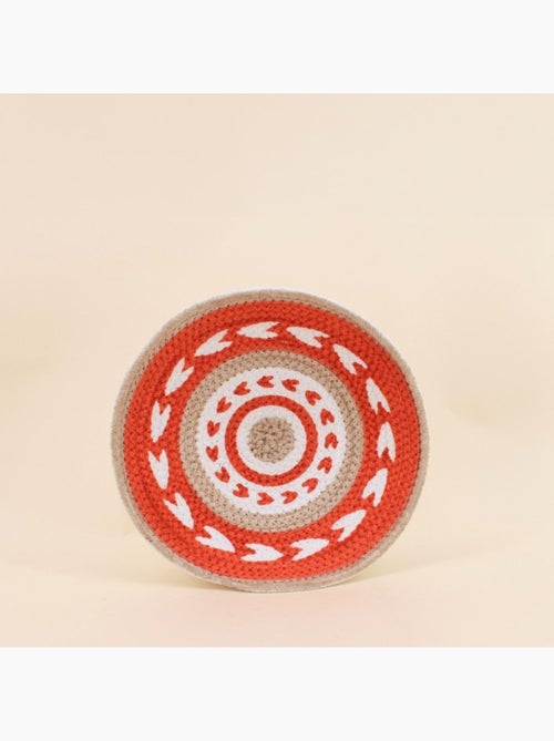 Corbeille murale ronde en corde imprimée 30cm - Kiabi Corbeille murale ronde en corde imprimée 30cm - Kiabi