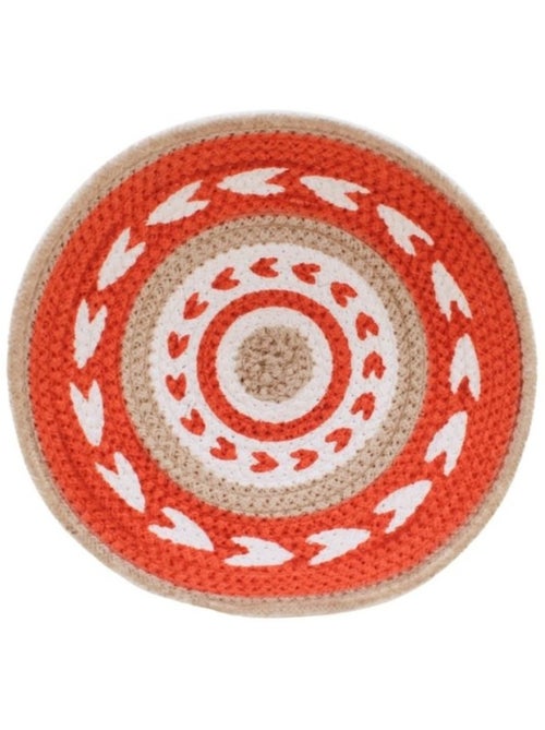 Corbeille murale ronde en corde imprimée 30cm - Kiabi Corbeille murale ronde en corde imprimée 30cm - Kiabi