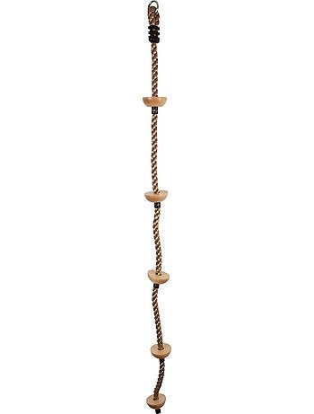 Corde à grimper avec marches en bois