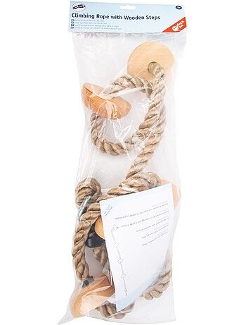 Corde à grimper avec marches en bois