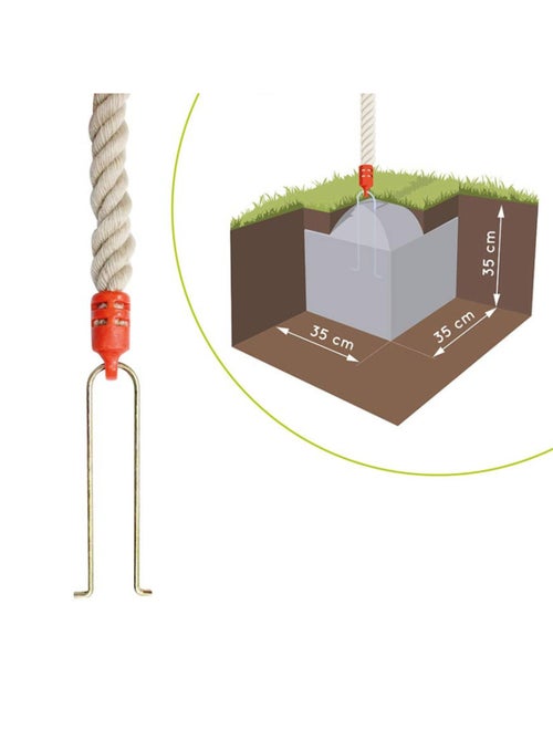 Corde à nœuds pour portique balançoire - Kiabi