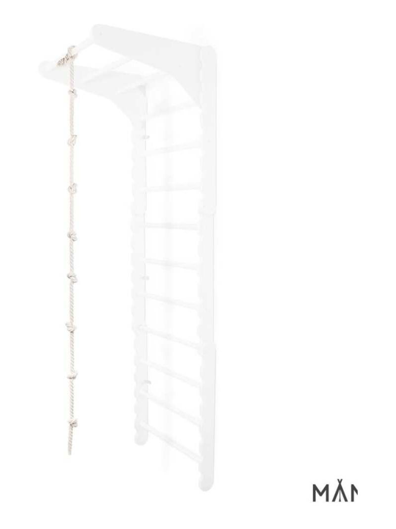 Corde d’escalade enfant  – 245 cm coton 100 % éco, sans métal, charge 50 kg N/A - Kiabi