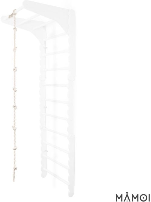 Corde d’escalade enfant MAMOI – 245 cm coton 100 % éco, sans métal, charge 50 kg - Kiabi