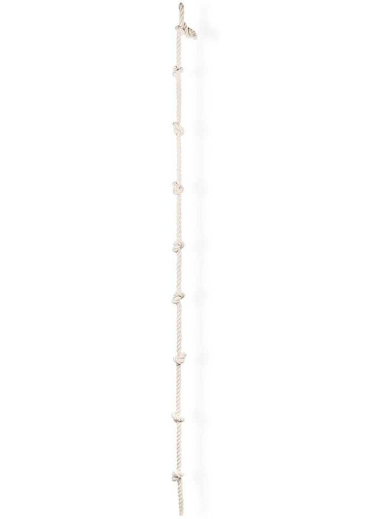 Corde d’escalade enfant MAMOI – 245 cm coton 100 % éco, sans métal, charge 50 kg Marron - Kiabi