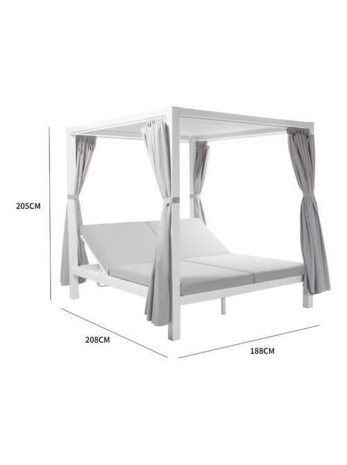 CORDOUE - Lit de jardin structure aluminium - Kiabi