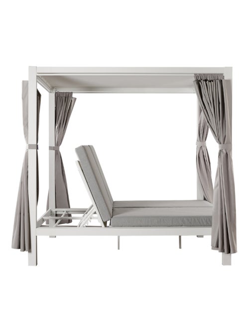CORDOUE Lit de jardin 2 places gris - Kiabi