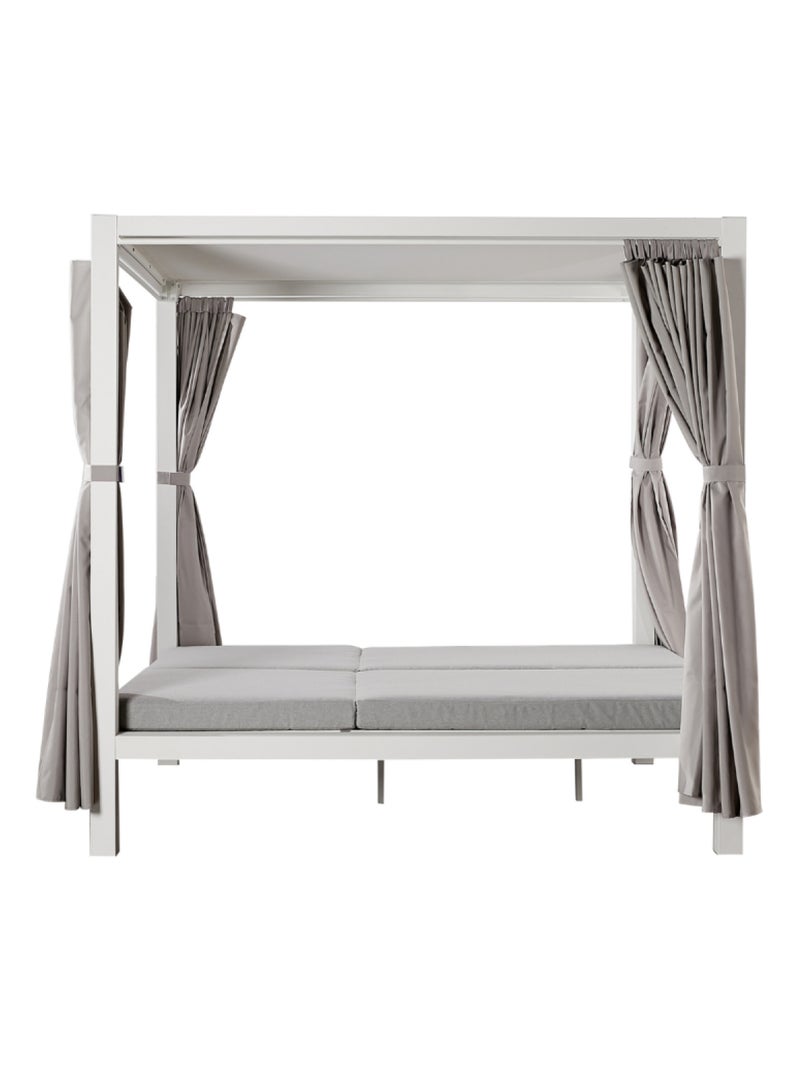 CORDOUE Lit de jardin 2 places gris Blanc - Kiabi