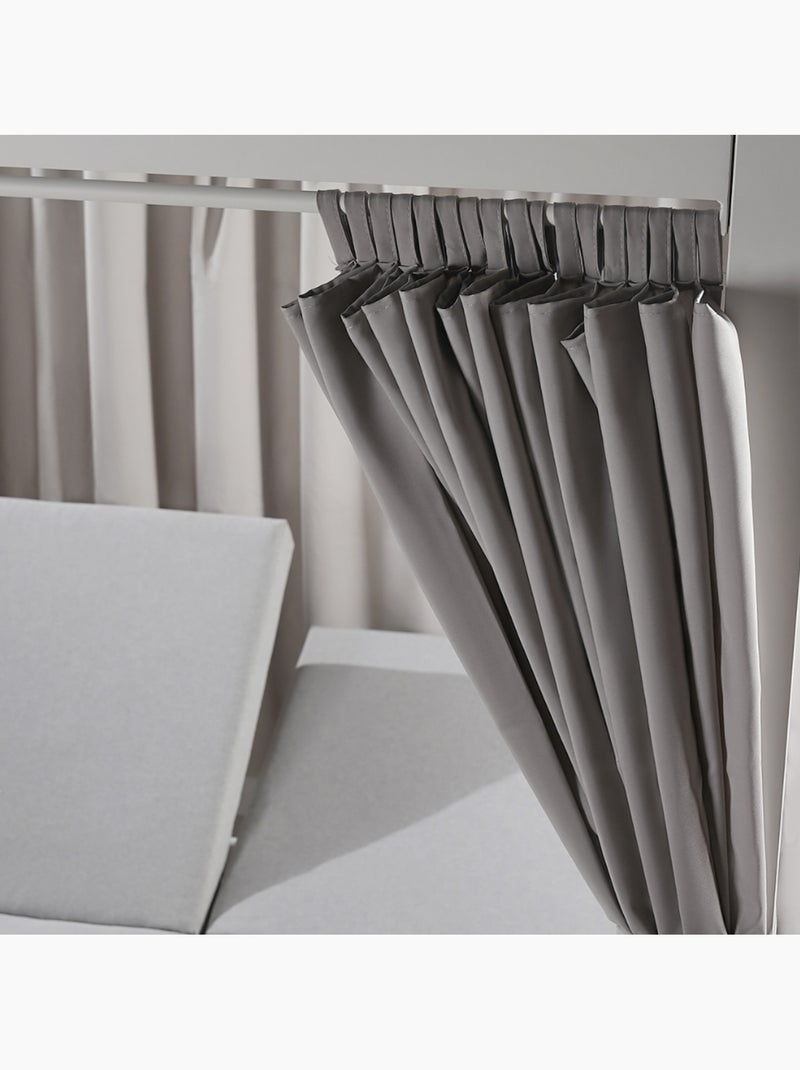 CORDOUE Lit de jardin 2 places gris Blanc - Kiabi