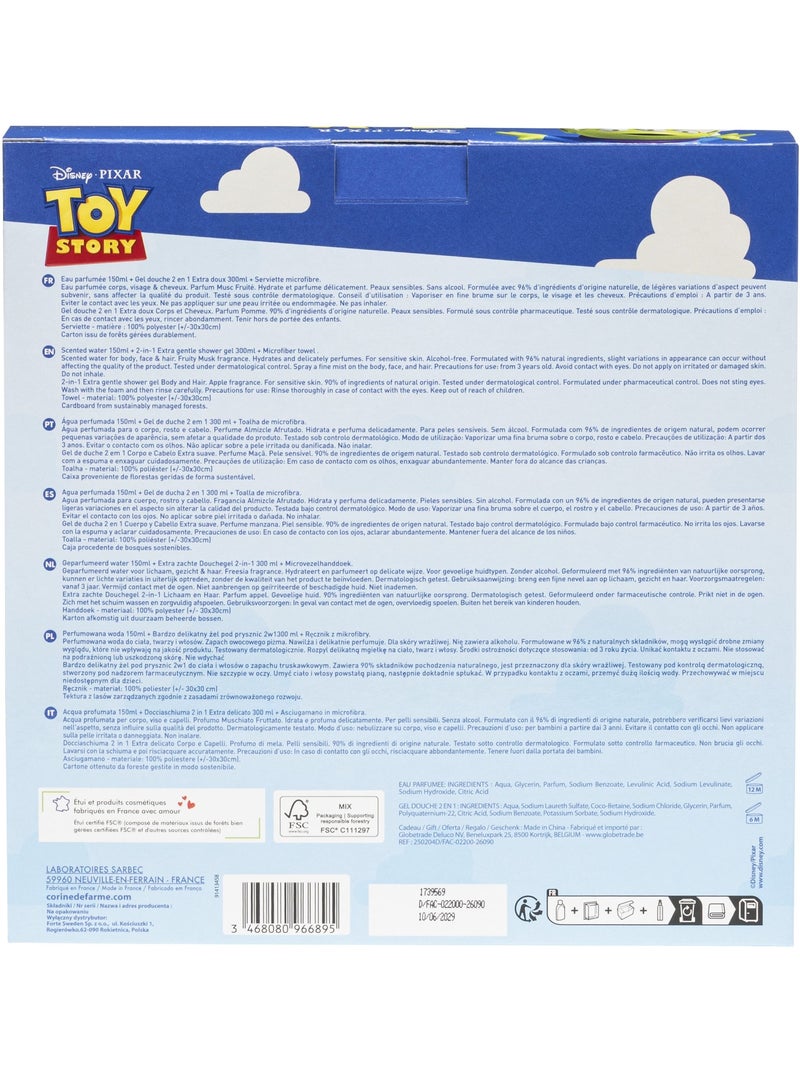 Corine de farme - coffret toy story eau parfumée + gel douche 2en1 + serviette Blanc Multicolore - Kiabi
