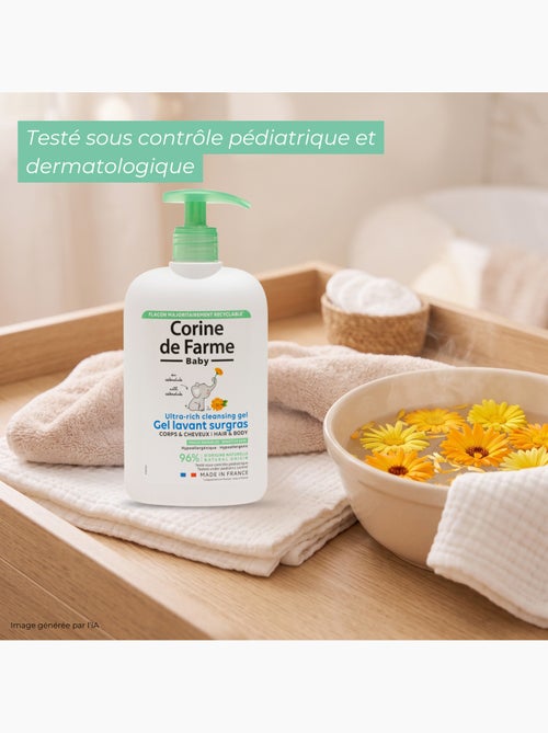 Corine de farme - gel lavant corps &cheveux surgras hypoallergénique - Kiabi Corine de farme - gel lavant corps &cheveux surgras hypoallergénique - Kiabi