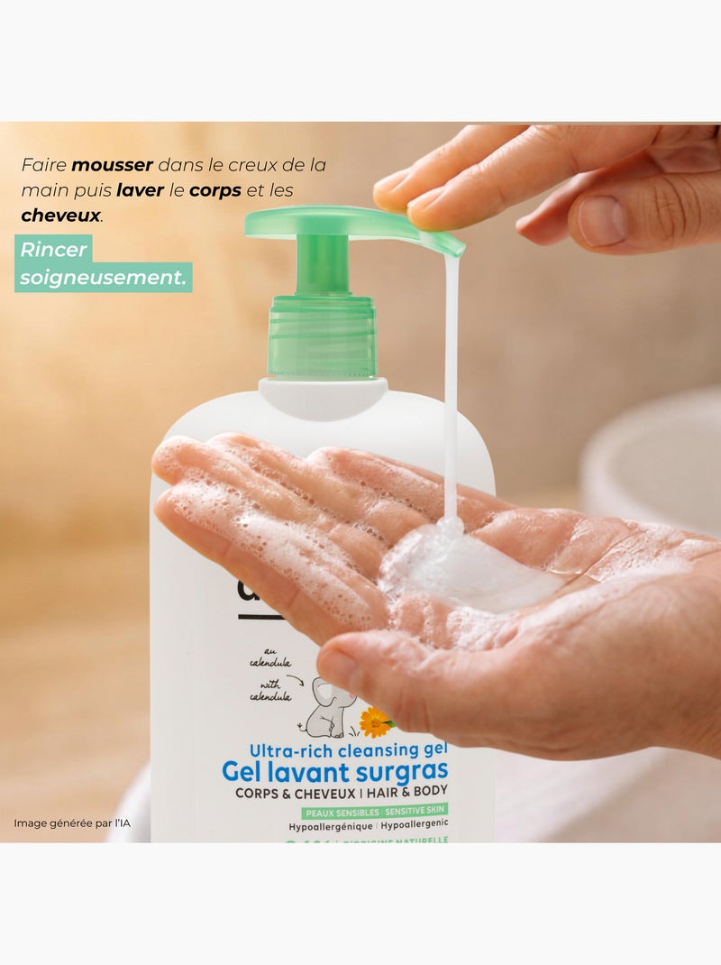 Corine de farme - gel lavant corps &cheveux surgras hypoallergénique Blanc Multicolore - Kiabi