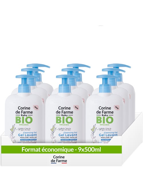 Corine de farme - gel lavant micellaire corps & cheveux parfumé certifié bio - éco pack x9 - Kiabi Corine de farme - gel lavant micellaire corps & cheveux parfumé certifié bio - éco pack x9 - Kiabi
