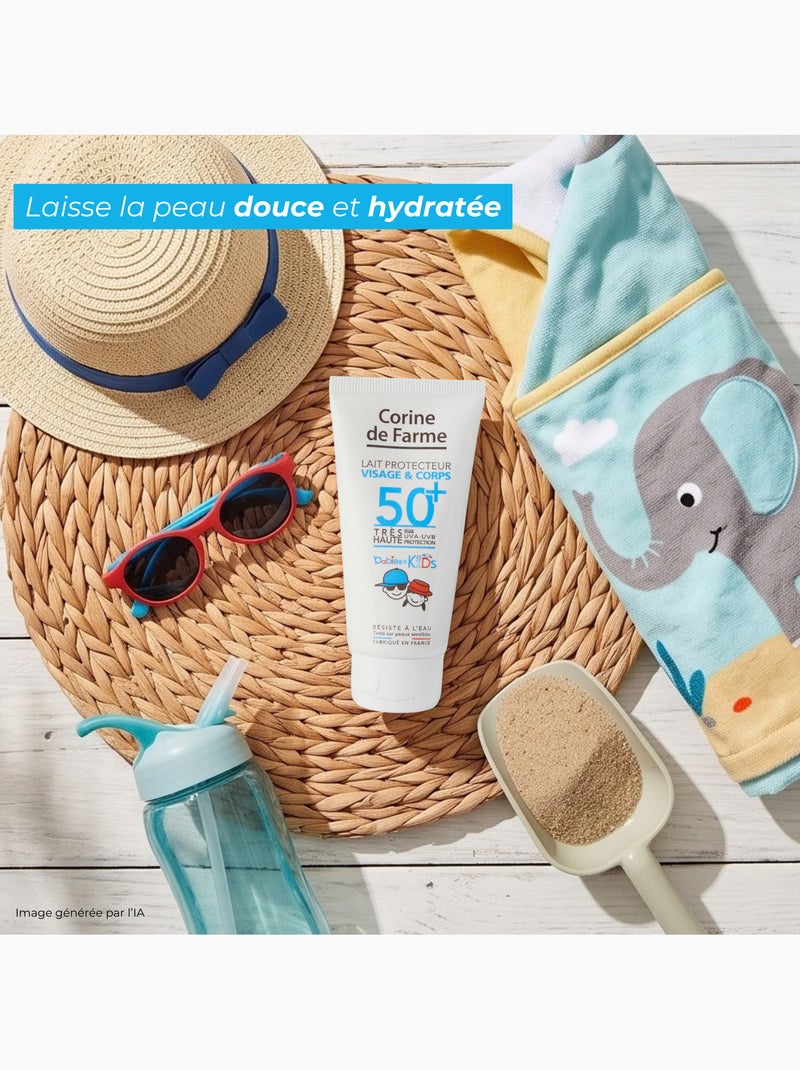 Corine de farme - lait protecteur visage et corps spf50+ babies & kids Blanc Multicolore - Kiabi