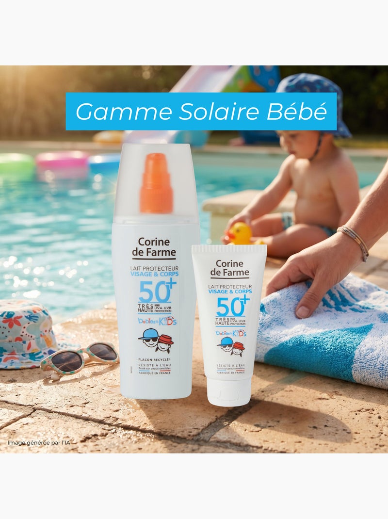 Corine de farme - lait protecteur visage et corps spf50+ babies & kids Blanc Multicolore - Kiabi