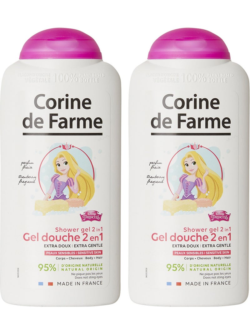 Corine de farme - lot de 2 - gel douche extra-doux 2en1 corps & cheveux princesses Blanc Multicolore - Kiabi